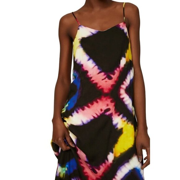 Busayo Collective Tie Dye Midi in Multicolor Medium Womens Womens Long Maxi Gown - Picture 4 of 10